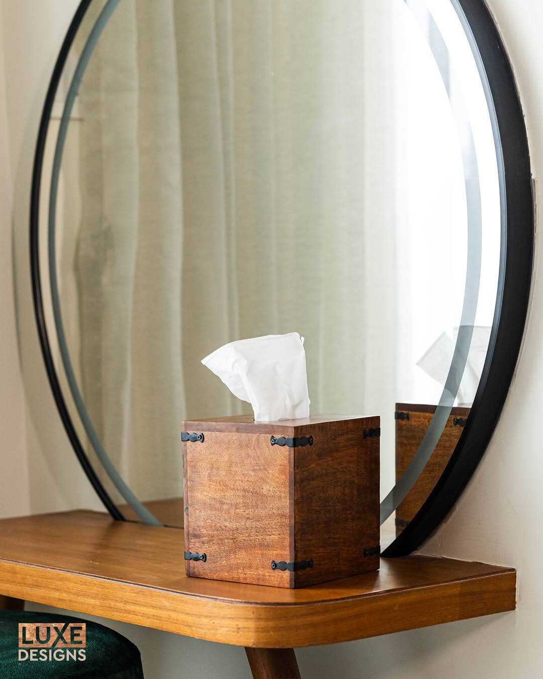 LuxeDesigns Co LLC – Engroshandel Tissueboks – Rustik servietdispenser i mangotræ - firkantet