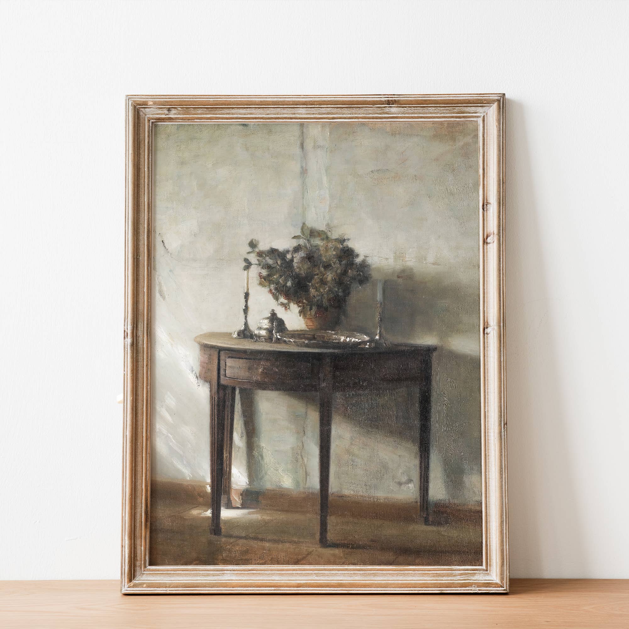 Sugar & Canvas - Wholesale Art Print - Vintage Farmhouse Table Interior Art Print VP2331