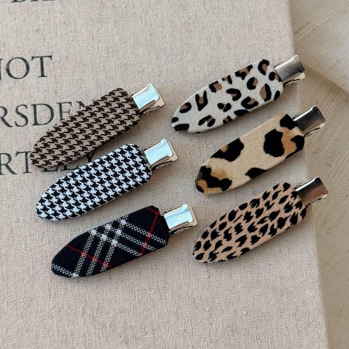 Houndstooth Hair Clip Elegant Lazy Style_CWAHA07909 for wholesale by ACCITY