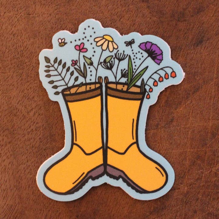 Adesivo per stivali da giardinaggio per la vendita all'ingrosso da parte di Willows ‘n’ Wildflowers