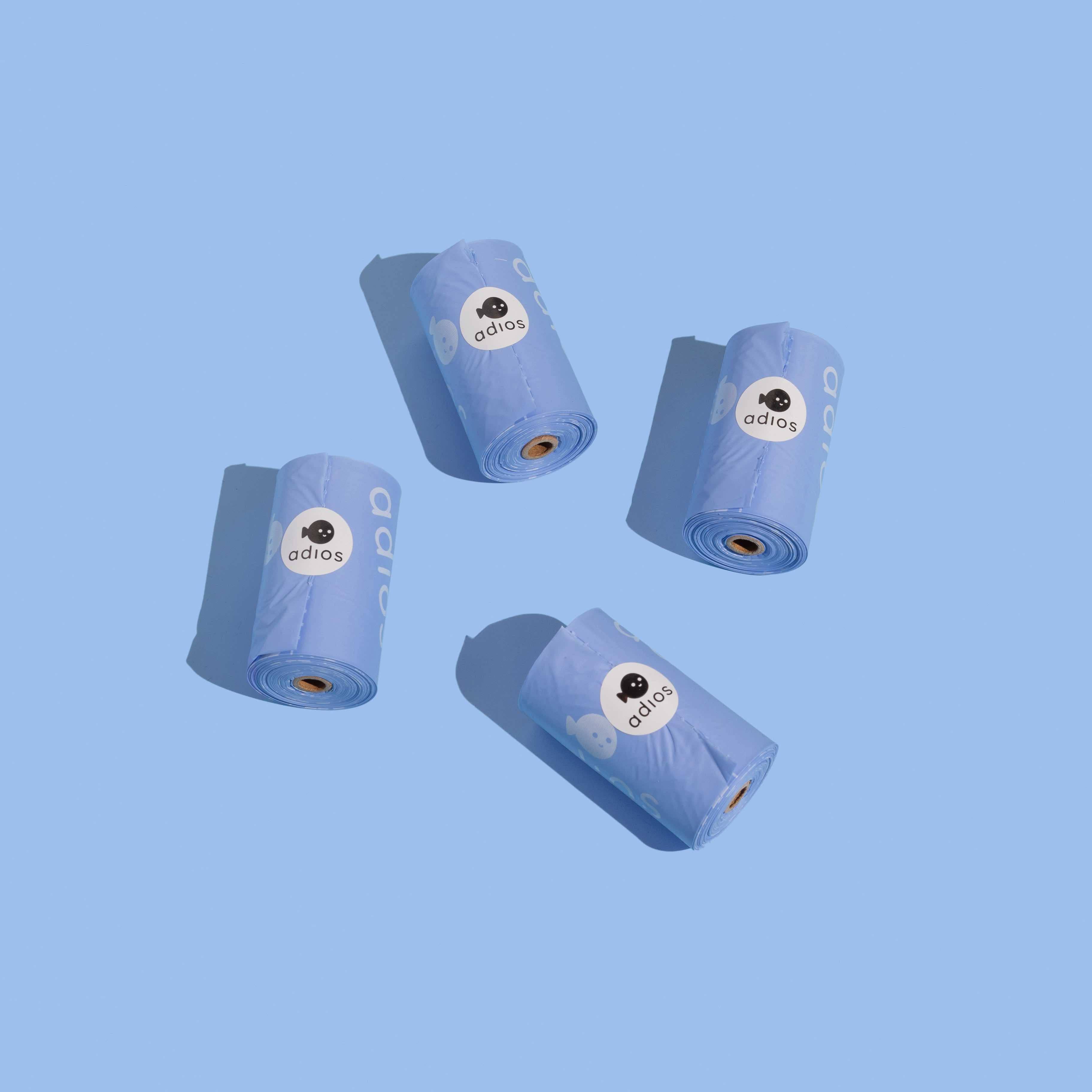 Adios Plastic - Wholesale Pet Poop Bag - Adios Compostable Poo Bags - Loose roll (15 bags)2