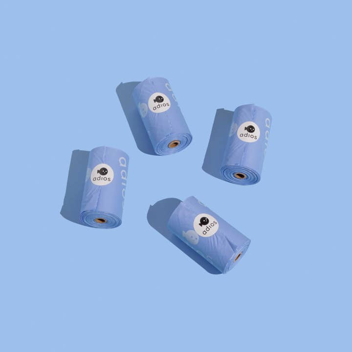 Adios Plastic - Wholesale Pet Poop Bag - Adios Compostable Poo Bags - Loose roll (15 bags)2