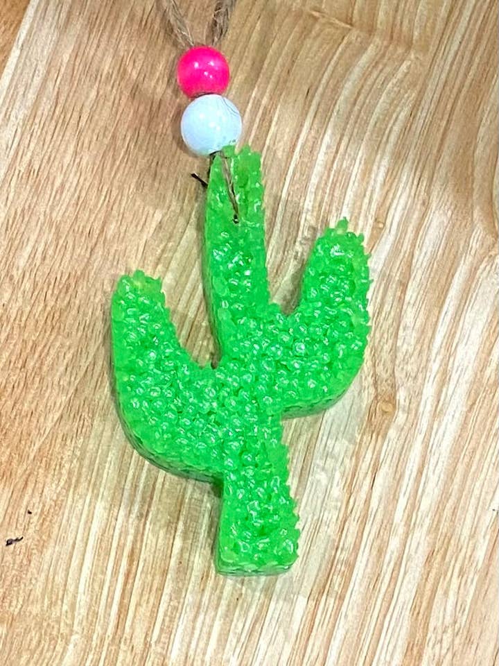 Green Cactus Freshie for wholesale by EC Shop Creations