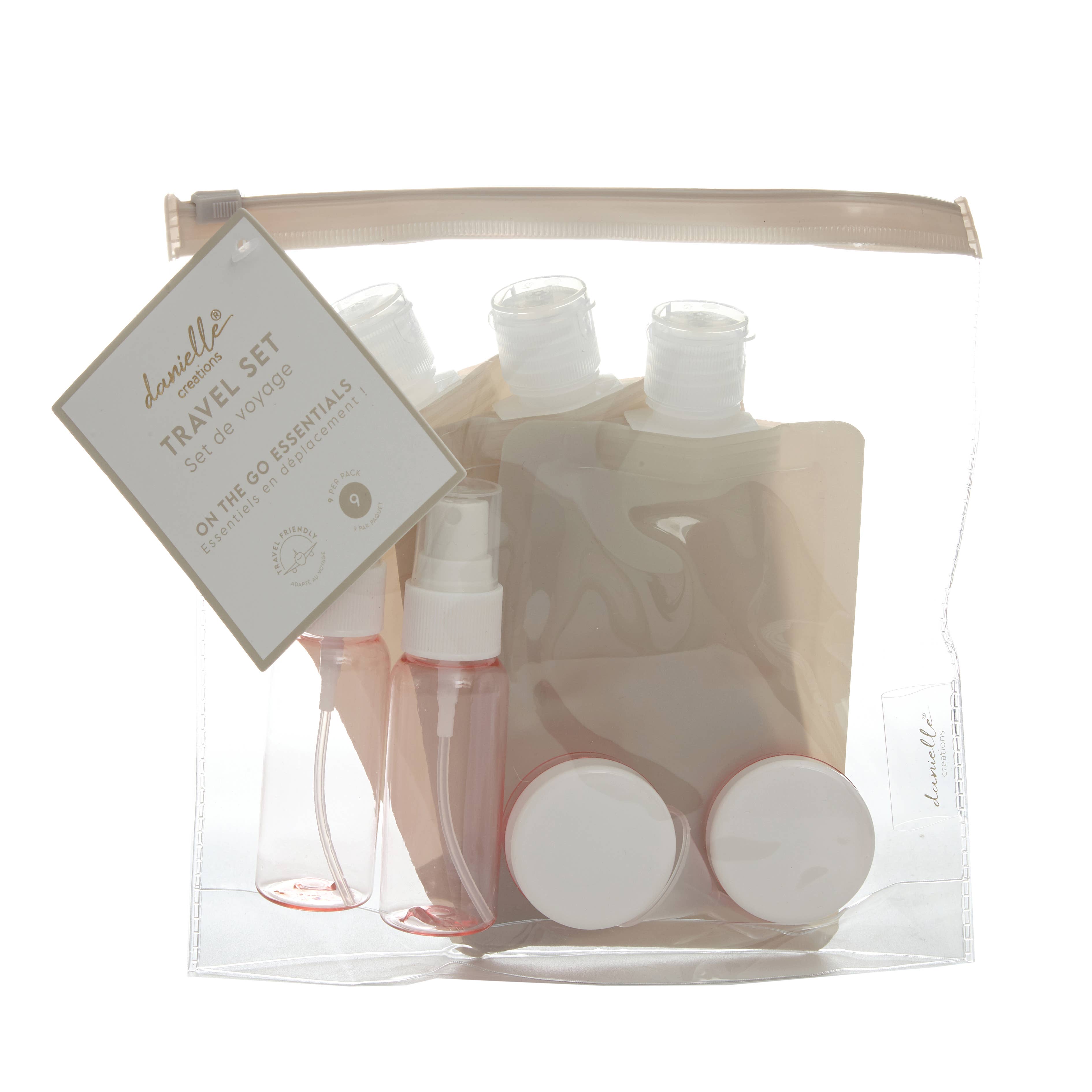 Danielle Creations – wholesale Travel container – Danielle Creations Travel Bottles And Tubs Set - 8 Pieces0