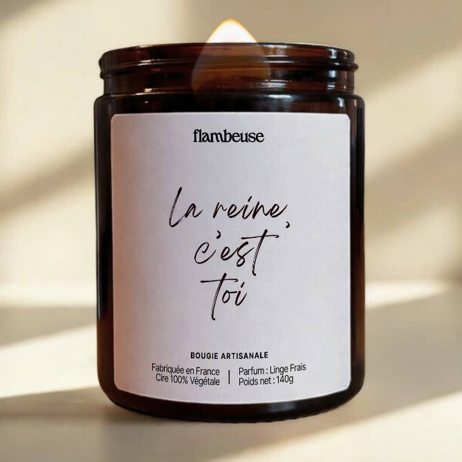 Kerze "Die Königin, das bist du" für den Großhandel von Flambeuse