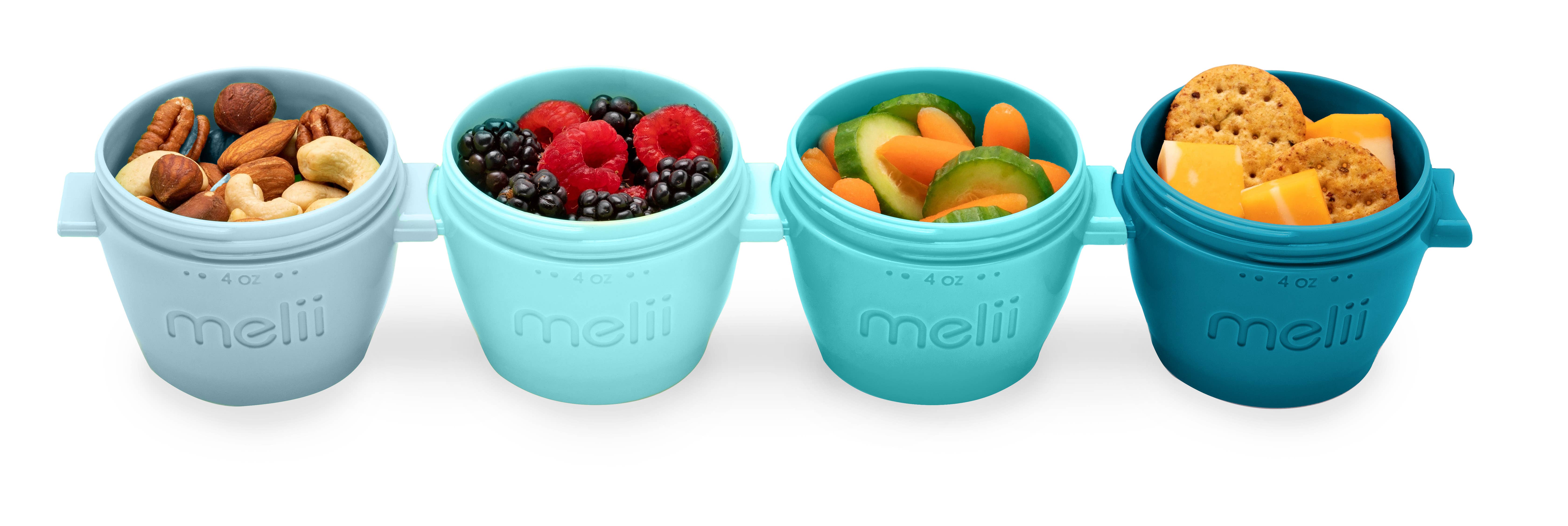 melii – Großhandel Lebensmittelbehälter – 4er Set Snap & Go Behälter – 4 Gefrier- und Snackbehälter à 118 ml12