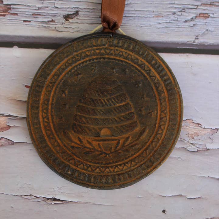 Happy Honey Bee Co. - Wholesale Ornament - Honey Bee Skep Blackened Beeswax Cinnamon Handmade Ornament