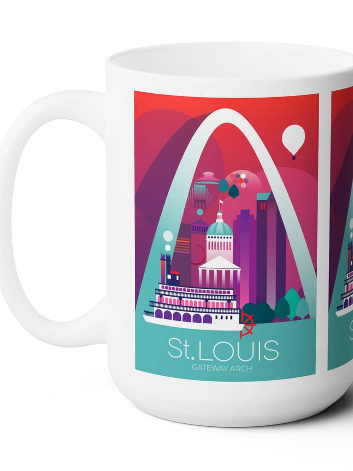 St Louis keramische mok 11oz voor wholesale door Max & Oscar