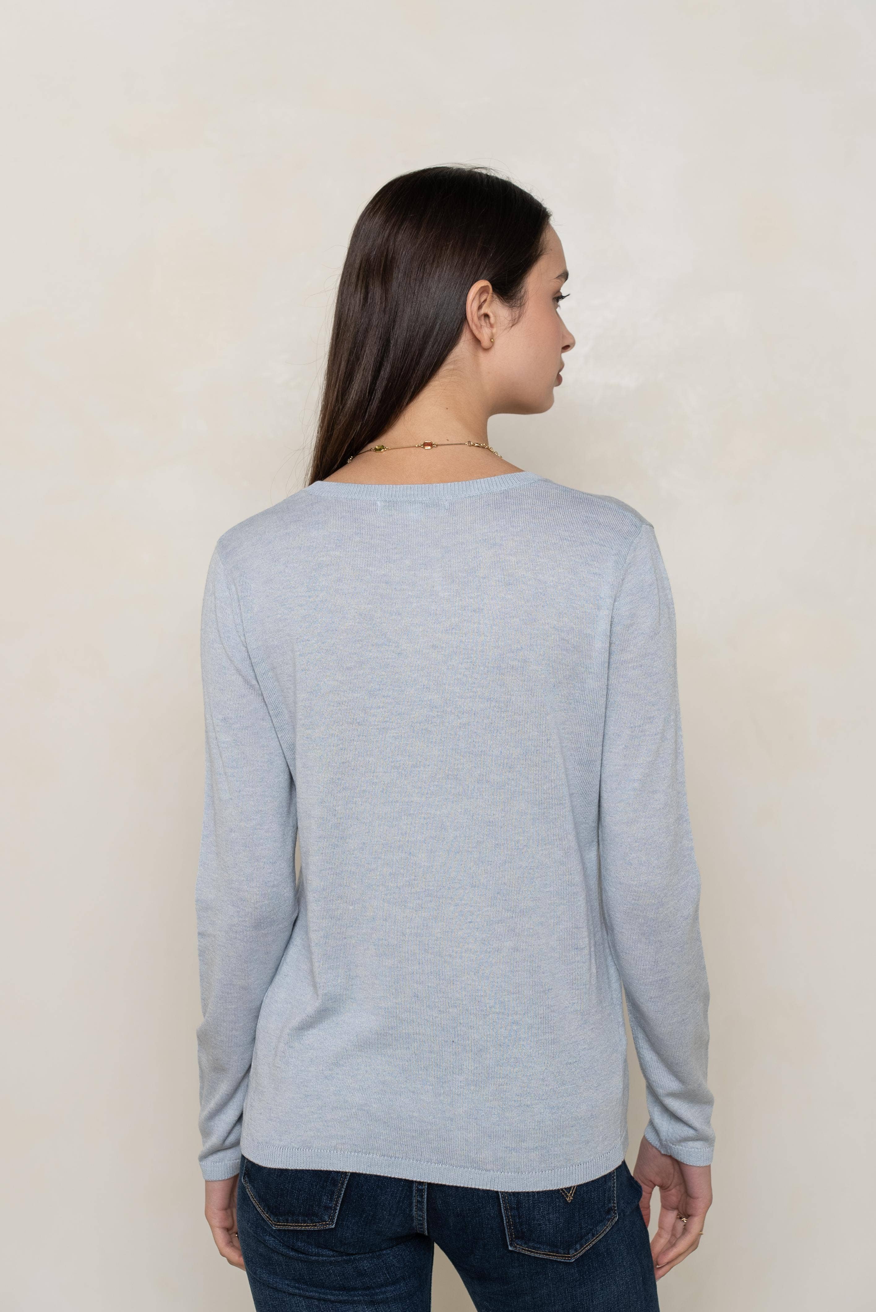 jw.atelier - Wholesale Knit Sweater - Women's - Round neck sweater in silk and cashmere32