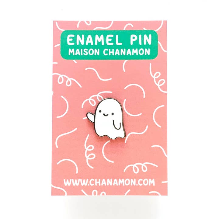 Ghost Enamel Pin for wholesale by Maison Chanamon