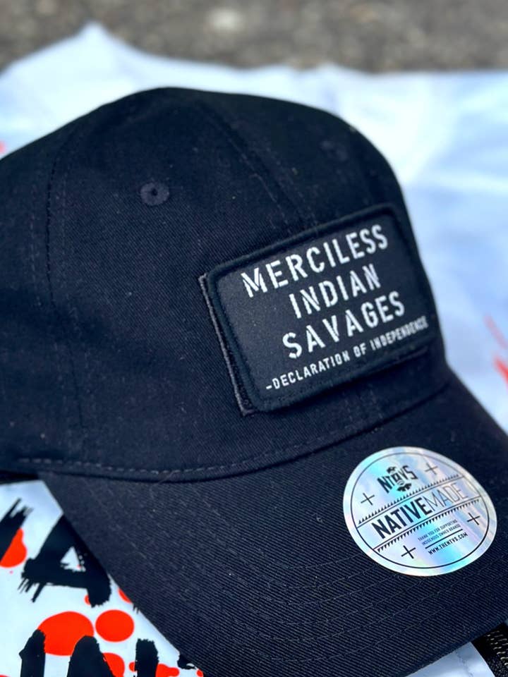 Merciless Indian Savages - "Dad Hat" - Removable Patch for wholesale by The NTVS