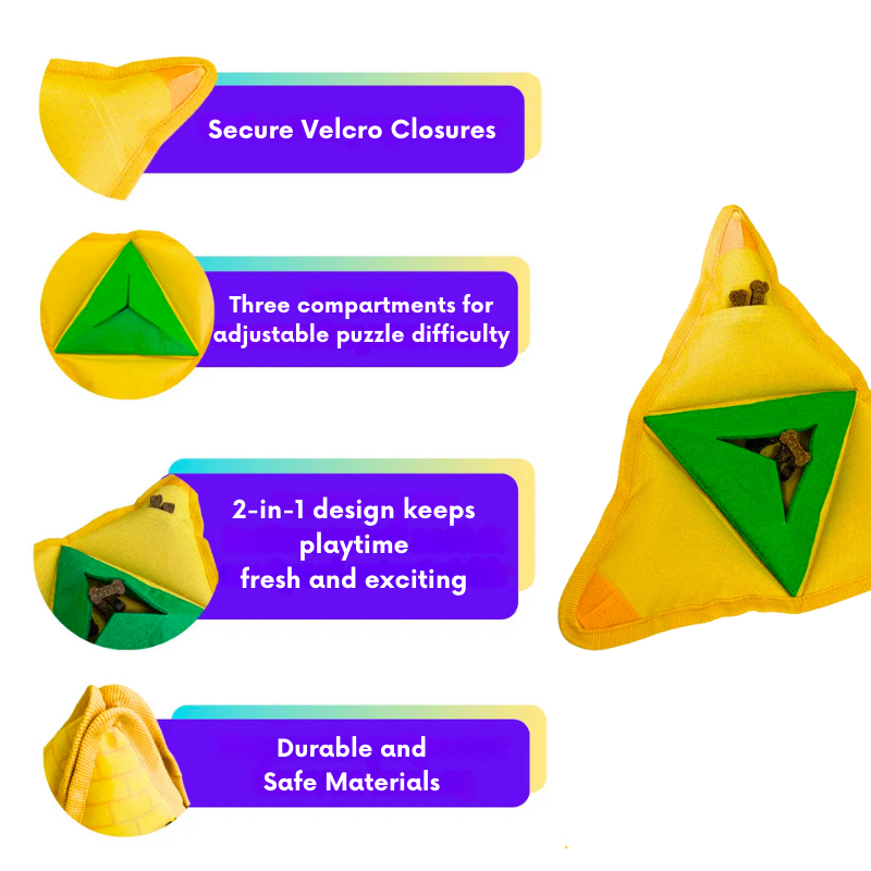 WufWuf - Wholesale Pet Toy - Dog - WufWuf 2-in-1 Pyramid Interactive Treat Dispensing Dog Toy2