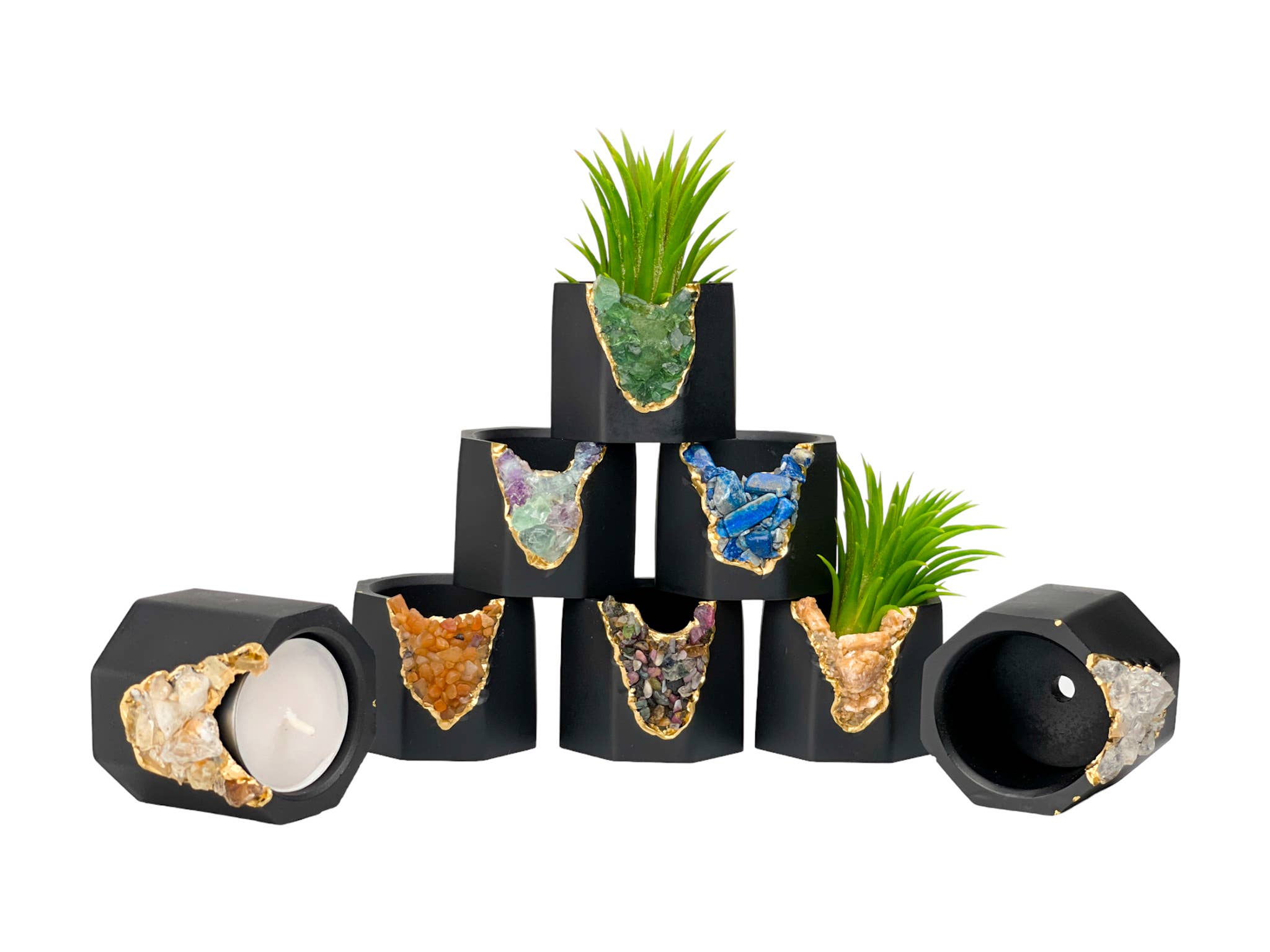 Planters Made in the USA – Großhandel Blumentopf – Dekordisplay mit Fluoritkristallen, kleiner Blumentopf, Airplant5