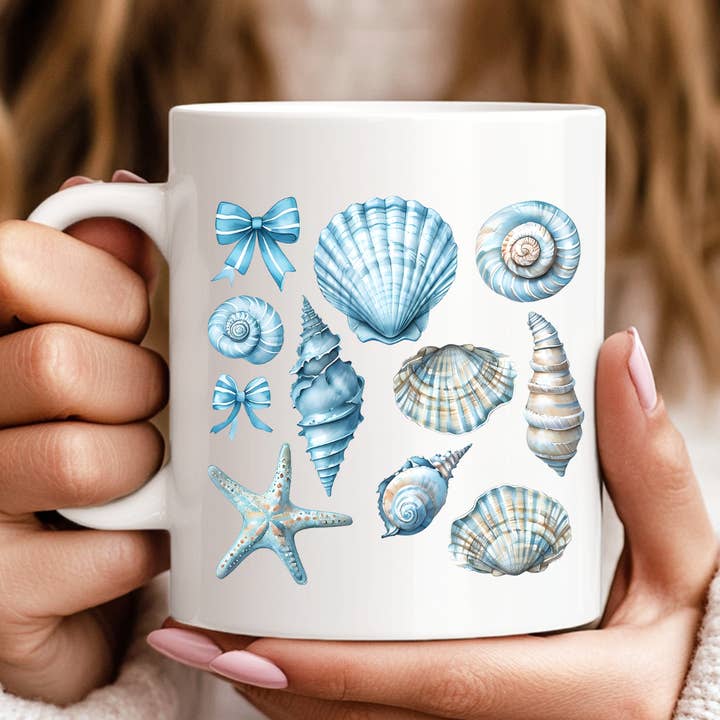 Caneca de Verão Conchas do Mar por atacado de Hello Gorgeous Mugs