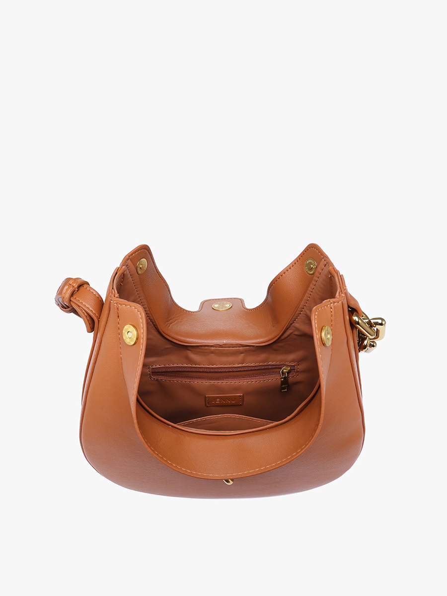 Jen & Co. - Vente Sac porté épaule – femme - Sac à bandoulière demi-lune Dallas à fermeture tournante JN22404