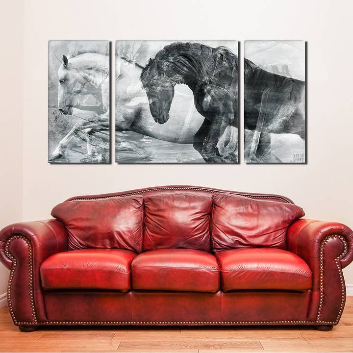 Equestrian Saddle Ink PSI' Canvas Wall Art for wholesale by Ready2hangart, Inc.