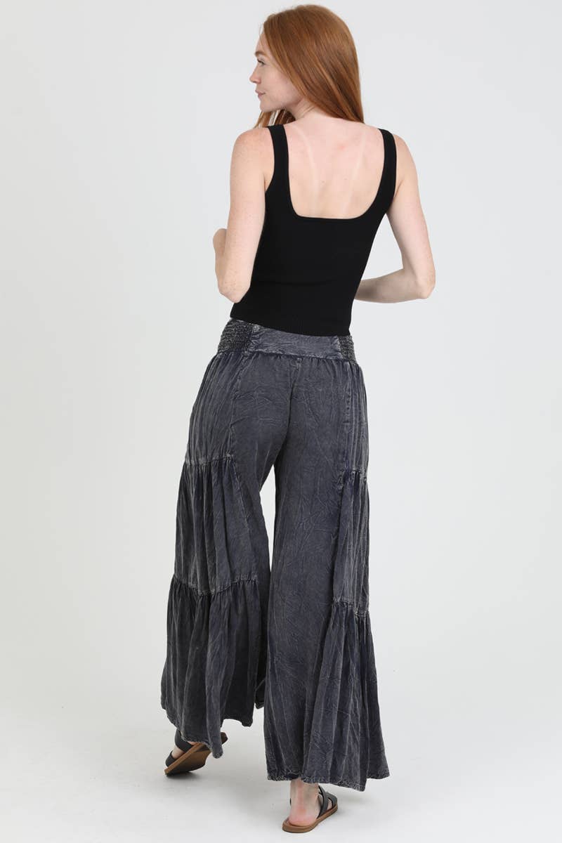 ANGIE - Wholesale Pants - Women's - B3690-ASIS WIDE LEG PANTS WITH V YOKE WAIST BAND14