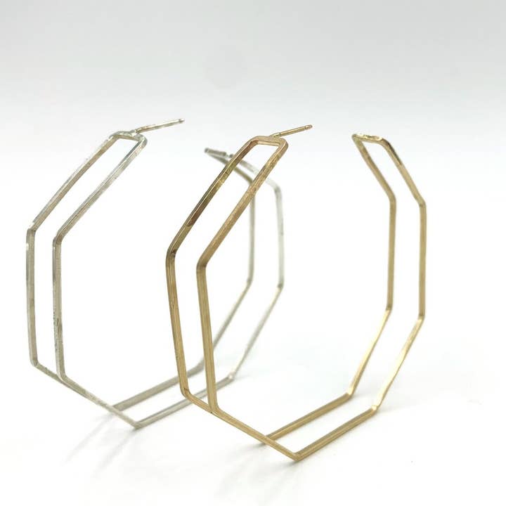Octo Reflection Hoops for wholesale by Jewelry by Kat Dei