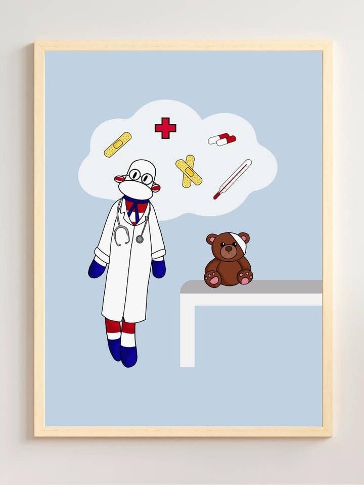 Doctor job poster for wholesale by Monsieur Chaussette