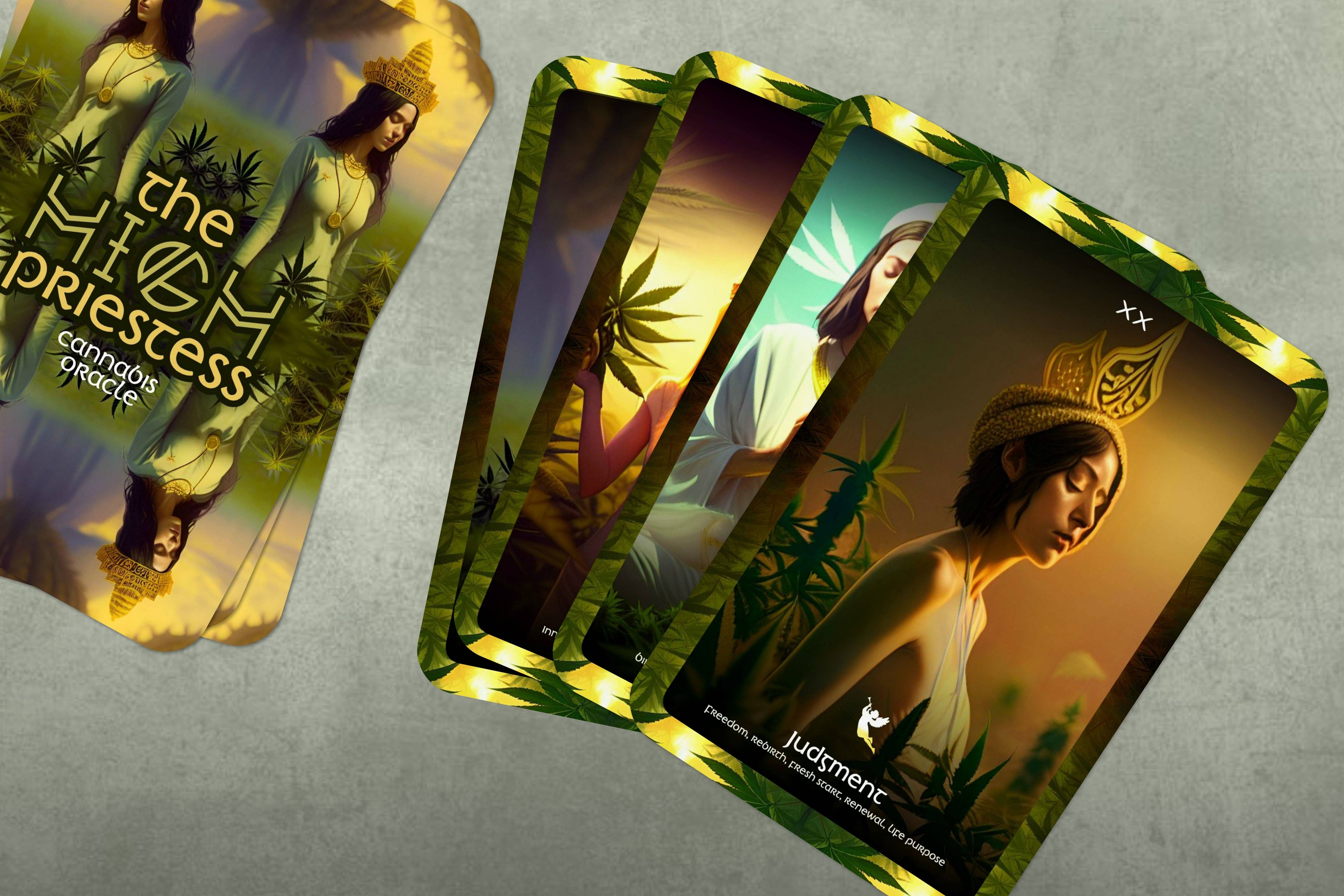 Ibiza Tarot USA – Cartas de tarô por atacado – A Sacerdotisa - Oráculo de Cannabis - Arcanos Maiores9