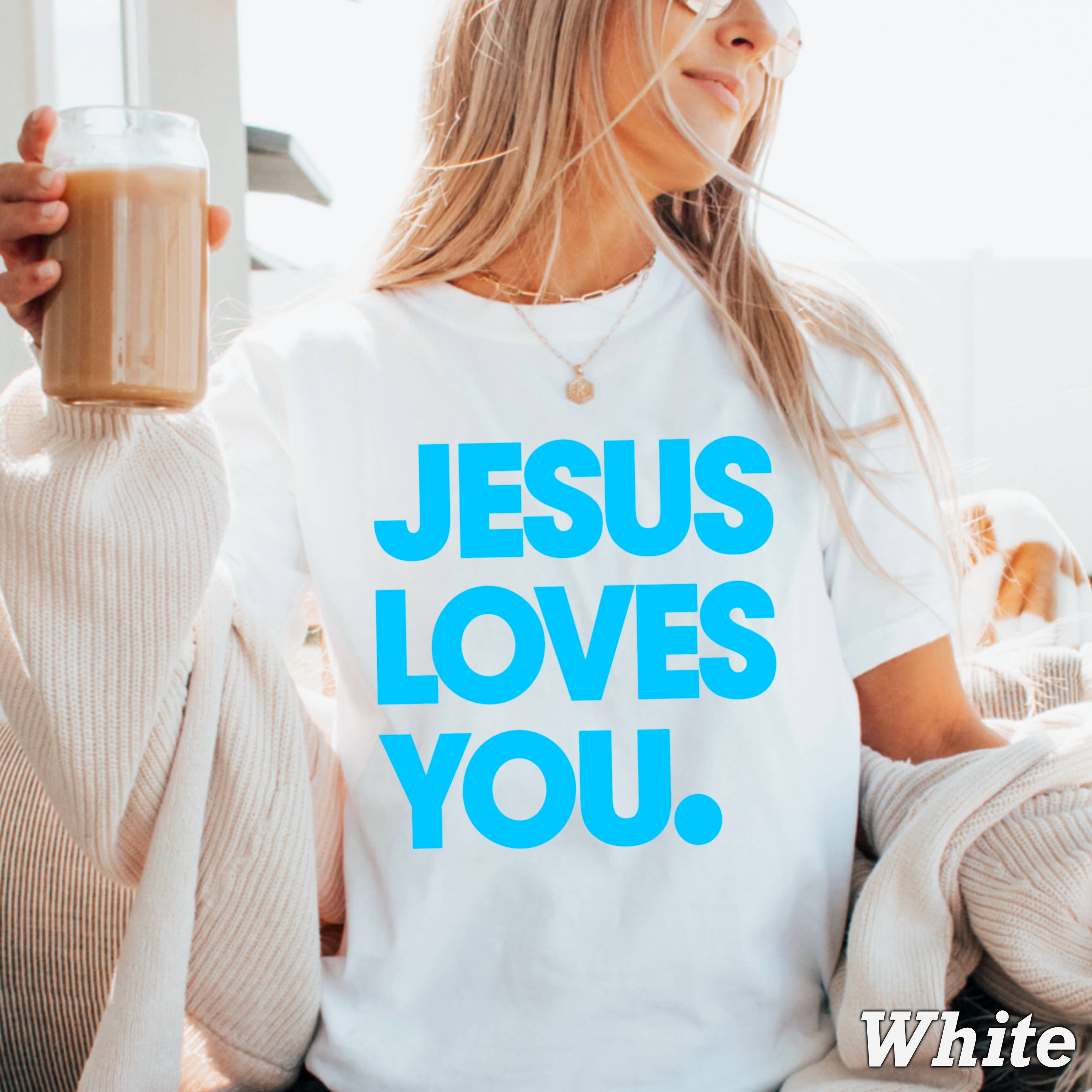 Shoppe SHC - Wholesale Screen Printed T-Shirt - Women's - Jesus Loves You Christian T-Shirt | Comfort Colors0