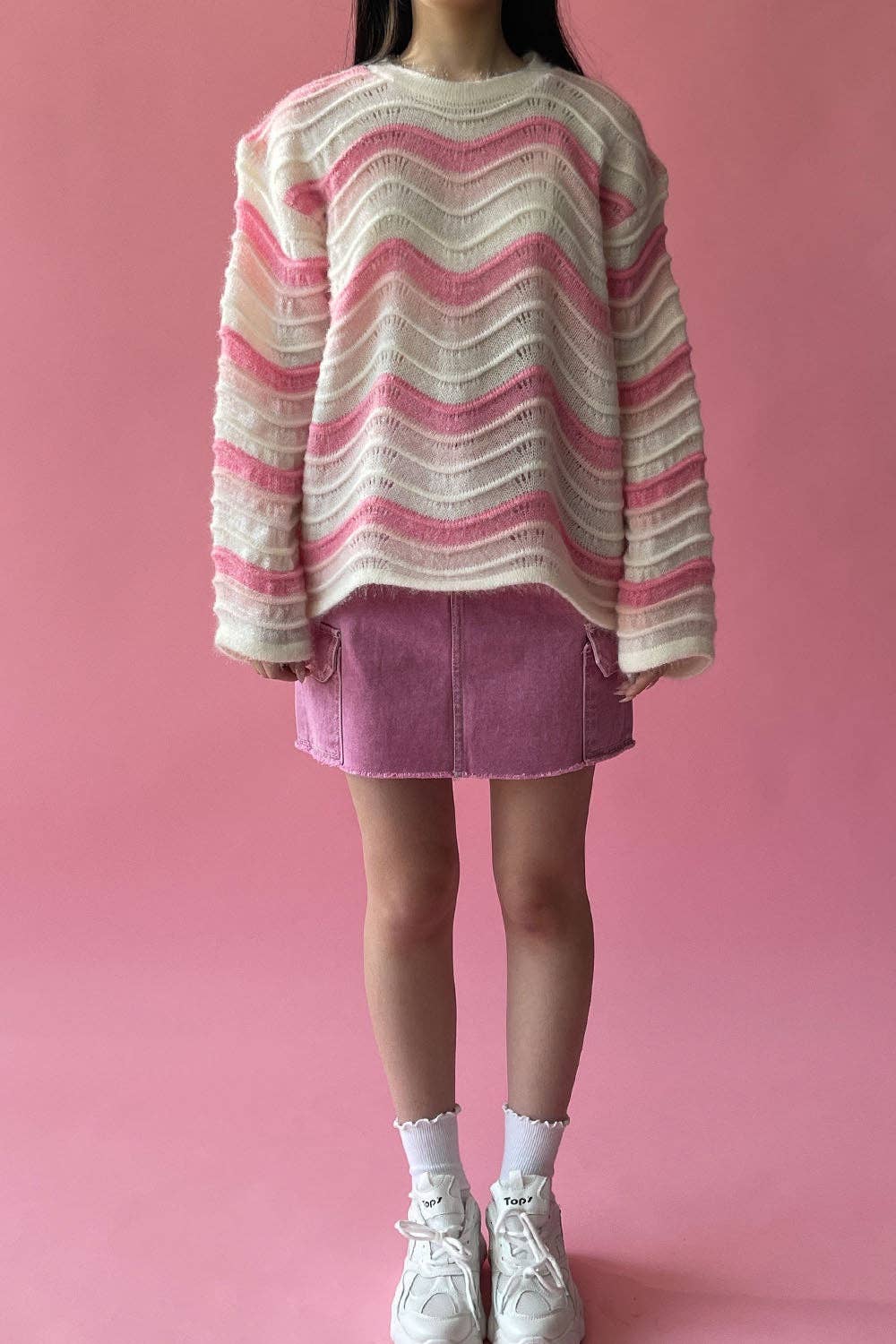 Dessin Studio - Wholesale Knit Top - Women's - Pastel Rainbow Sweater9