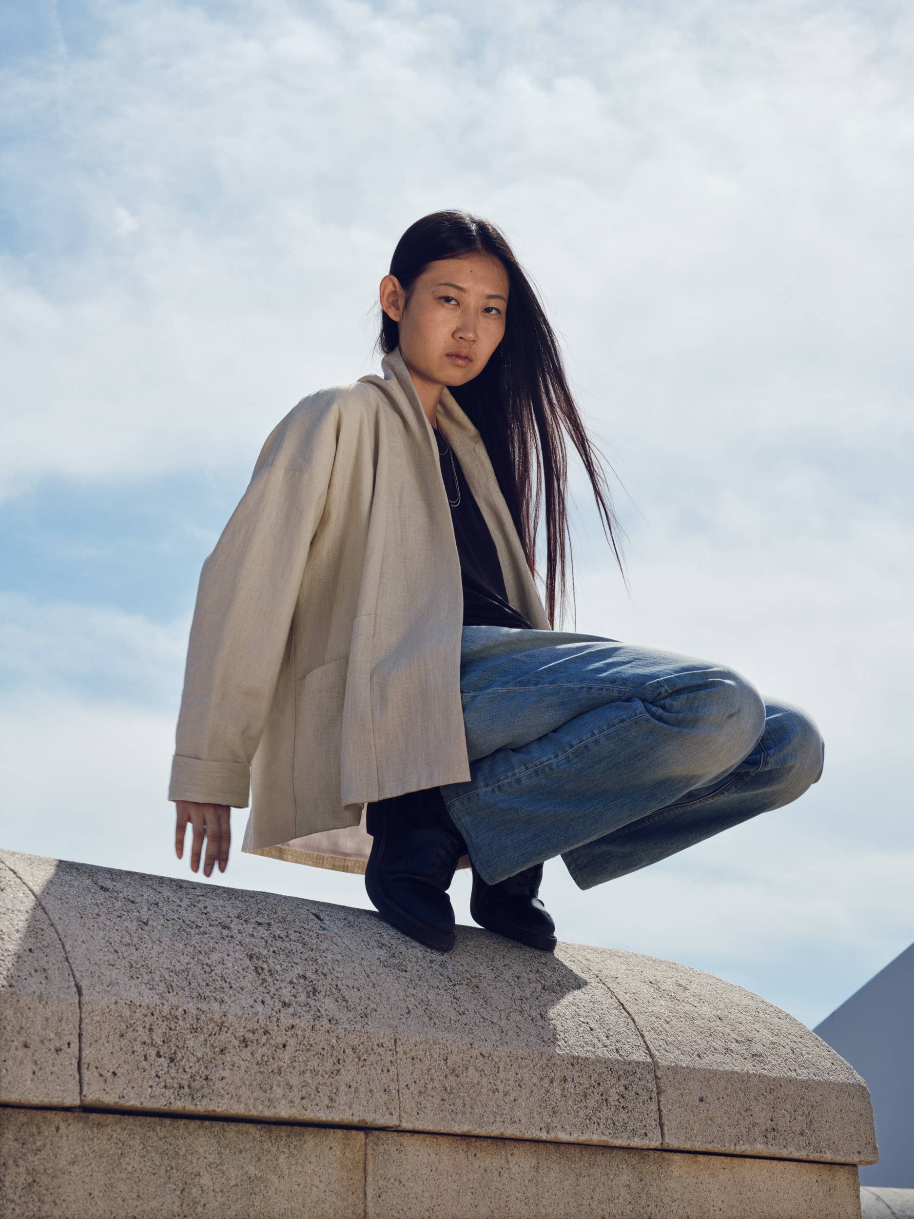 CECILIA SÖRENSEN - Venta al por mayor Chaqueta - Mujer - Chaqueta Pintor 315 de lino en canvas0