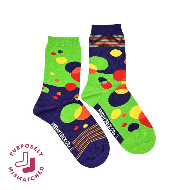 Women's CDSS Canadian Down Syndrome Society Bubbles Socks for wholesale by Friday Sock Co.