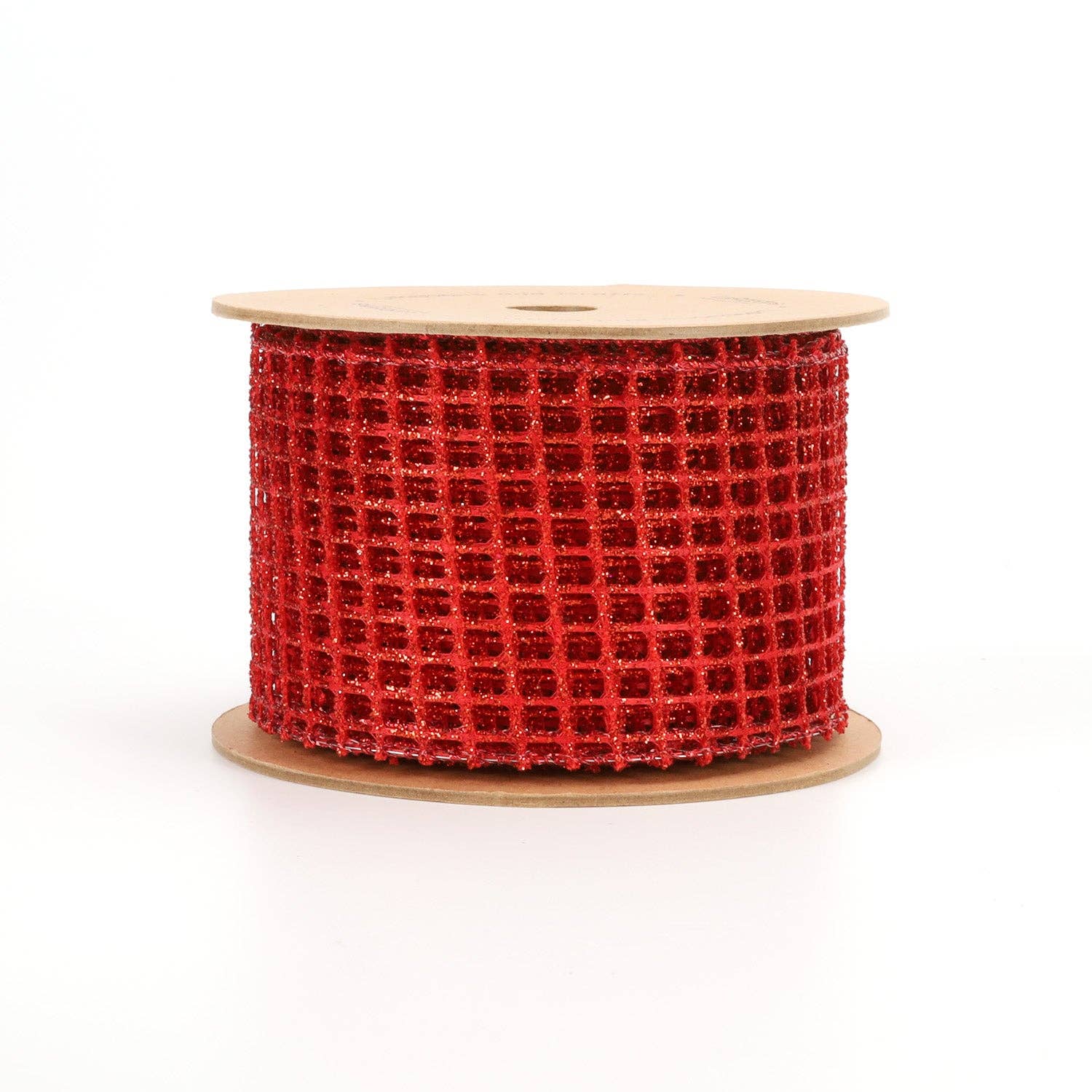 LA Ribbons Wholesale - Wholesale Ribbon - Gift Wrapping - 2 1/2" Wired Ribbon | "Netting" Red | 10 Yard Roll2