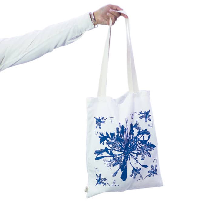 Halo Shopper Bag African Flowers | Gabriele Jacobs for wholesale by Halo Dish Covers