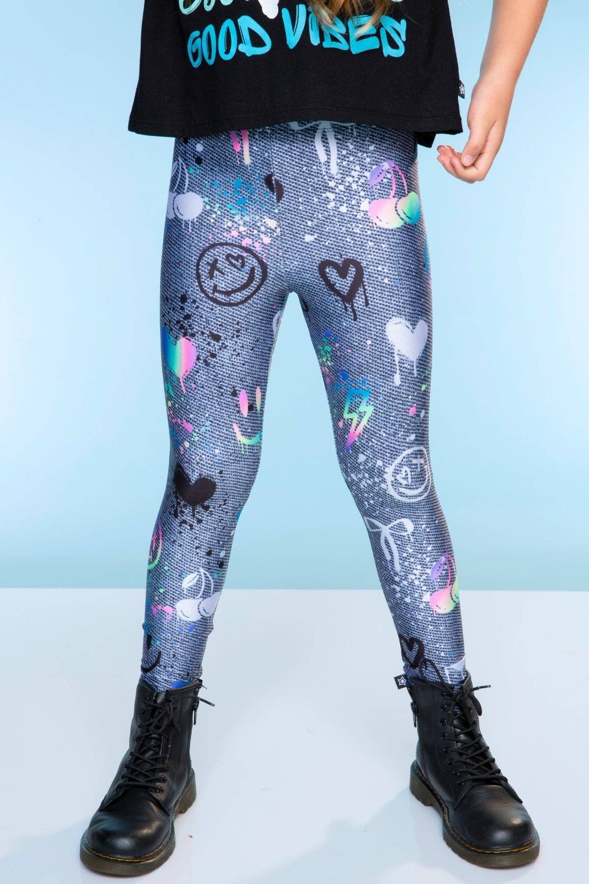 PixieLane - Wholesale Fashion Leggings - Kids - High Shine Long Legging2