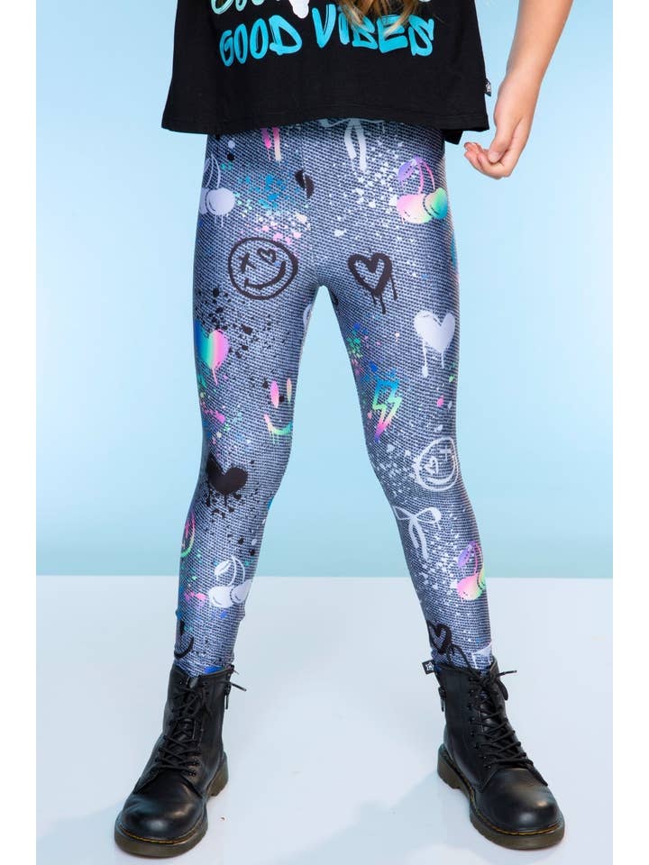 PixieLane - Wholesale Fashion Leggings - Kids - High Shine Long Legging2