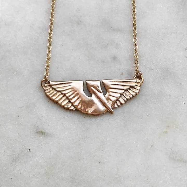 PELICAN BAR NECKLACE — SMALL for wholesale by Mimosa Handcrafted