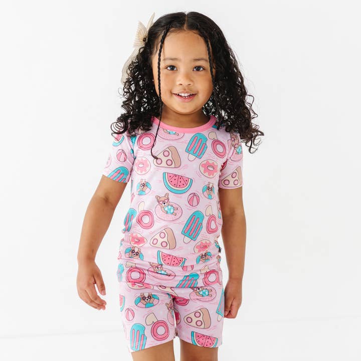 Poolside Pawty Kids Pajamas for wholesale by Kiki + Lulu