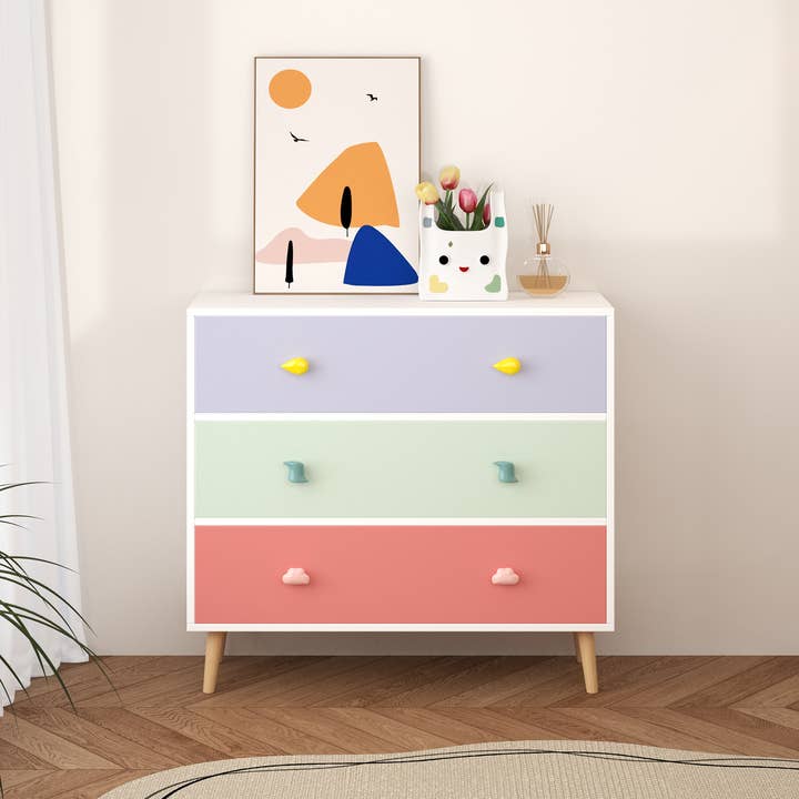 39F Inc. - Wholesale Bedroom Furniture - Colorful Kids 3-Drawer Dresser Storage Cabinet for Bedroom18