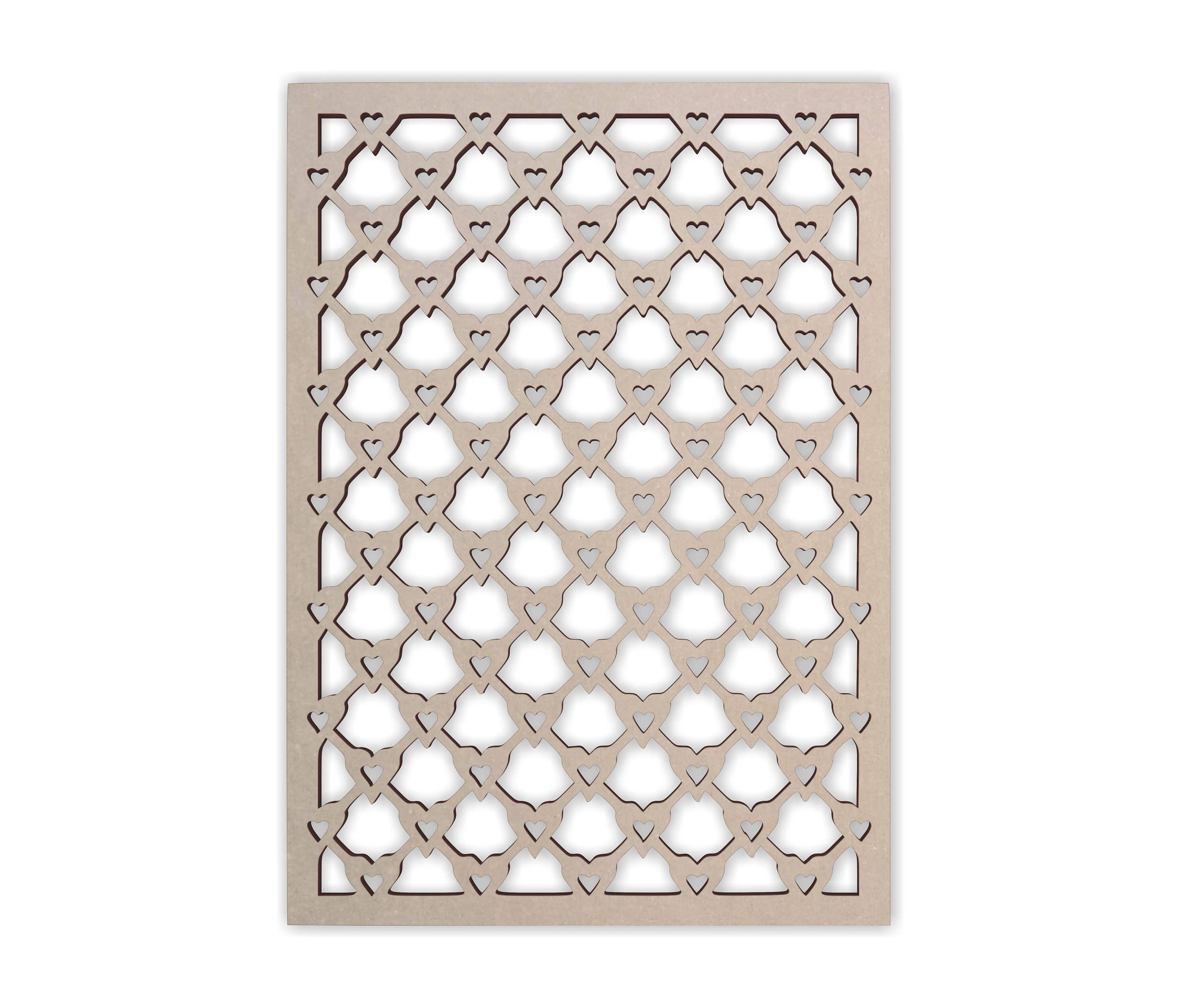 Jess and Jessica – wholesale Cutouts – Wooden Shape Heart Lattice - Wooden Cutout, Wall Art0