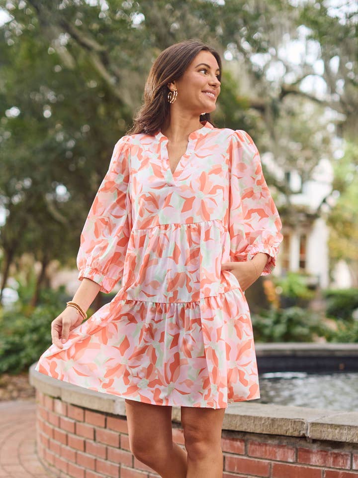 Mary Square - Wholesale Dress - Women's - Cooper Dress | Botanical Bliss White