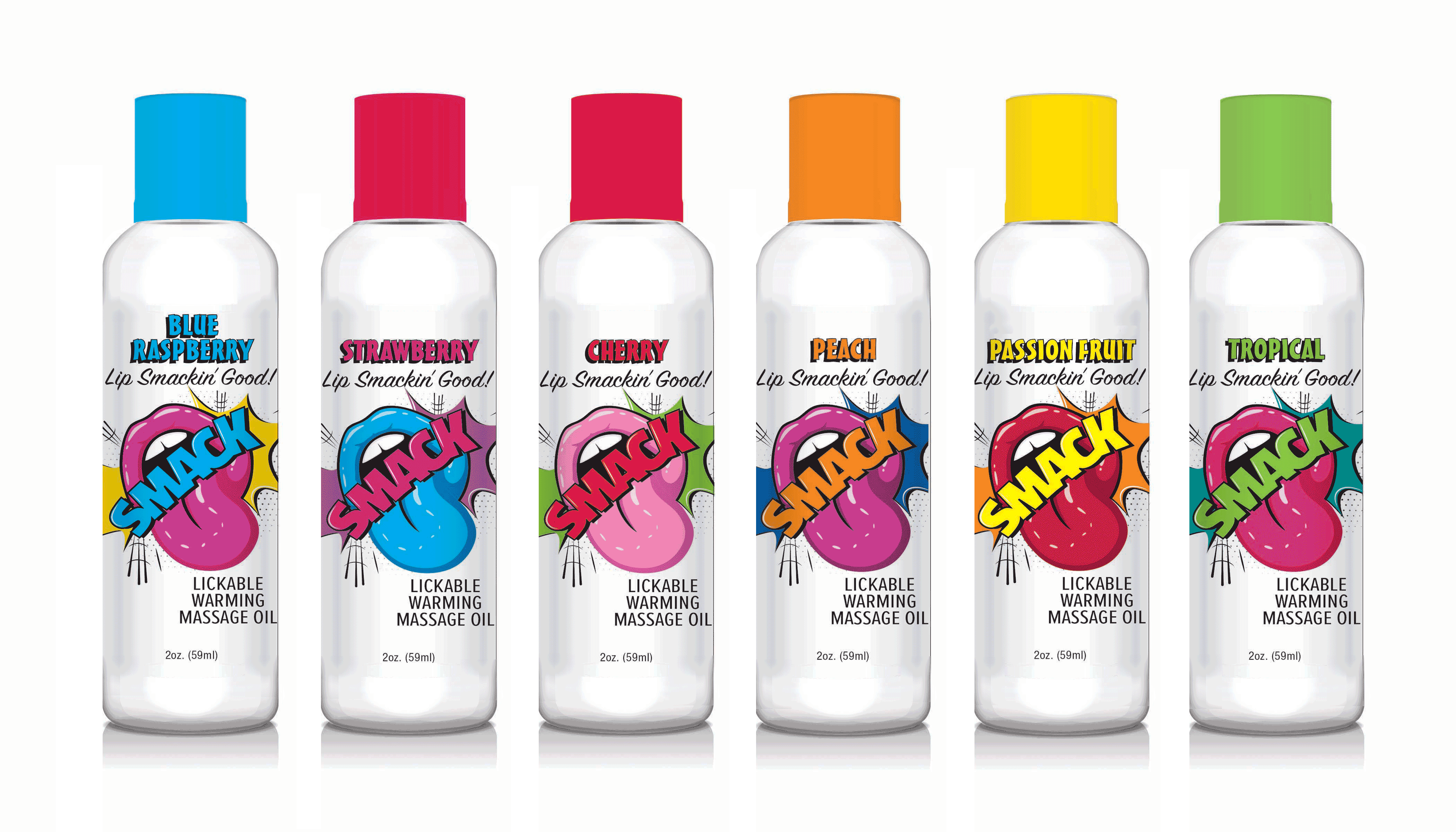 Little Genie Productions - Wholesale Massage Oil/Gel - Smack Warming & Lickable Massage Oil - Passion Fruit 2oz 🏝️1