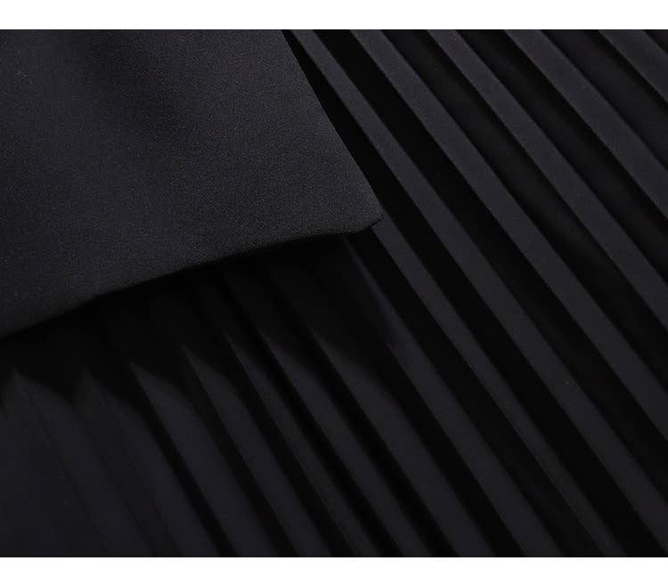 Productseeker - Wholesale Jurk - Dames - Dames blazerjurk met geplooide rok en leren riem6