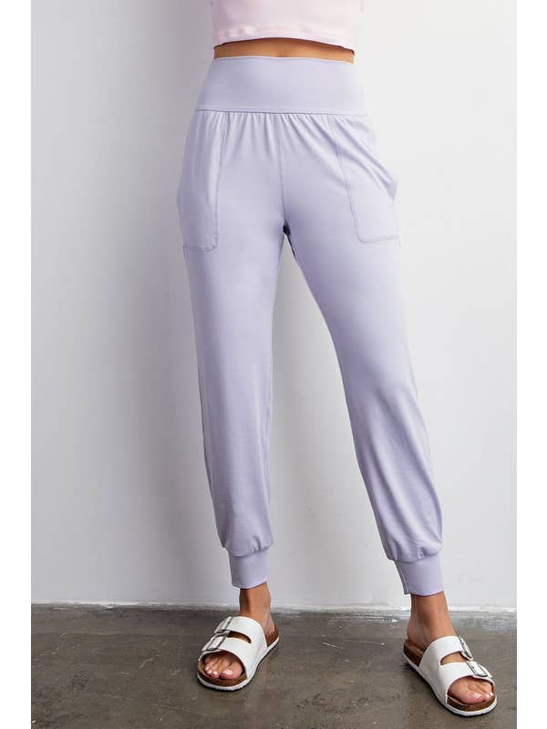 Sunday Morning - Wholesale Athletic Sweatpants/Joggers - Women's - P2165PL37-Plus Size Butter Soft Solid Jogger with Pockets22