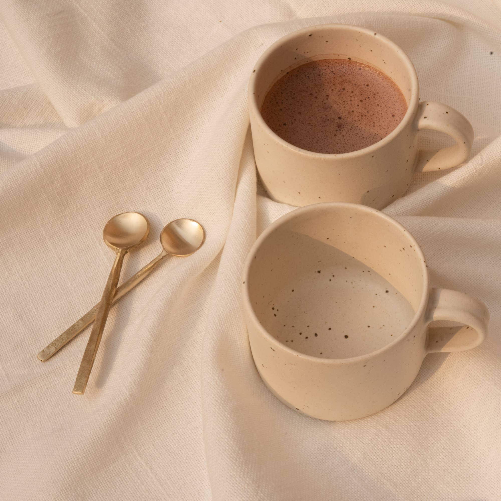 Fleck - Wholesale Table Spoon (Cutlery) - Wabi Brass Coffee Spoon, Set of 42