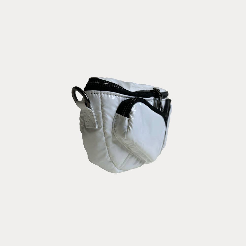 AHDORNED - Wholesale Belt Bag - Women's - Rachel Double Pocket Puffy Sling/Waist Bag w/Black Resin Cha20