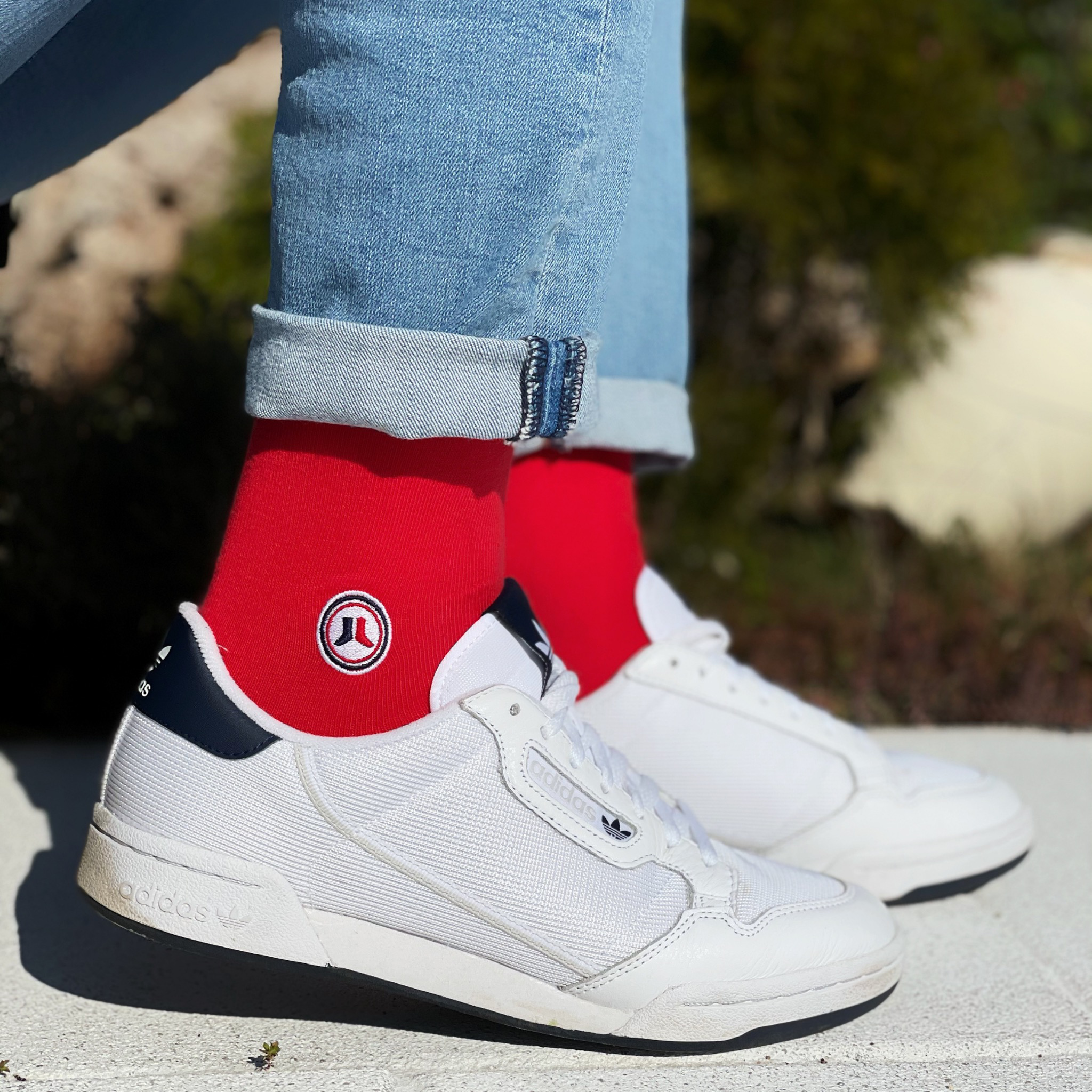 Chaussettes De Panam’ – Großhandel Socken - Unisex – Baumwollsocken „Mya“ - Rot2