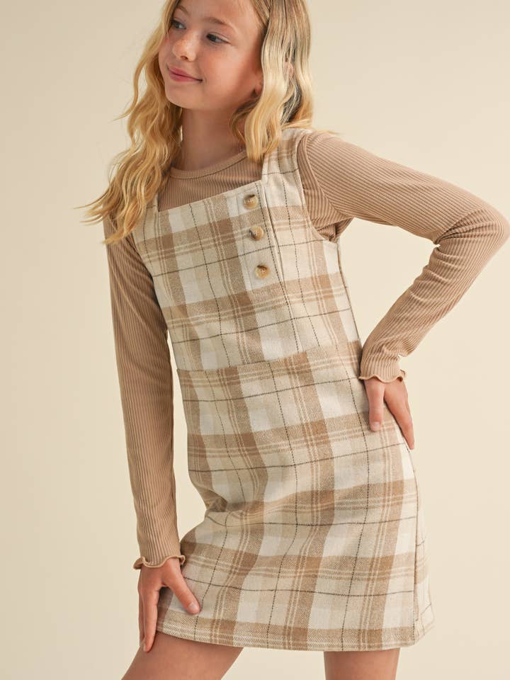 heart and arrow - Wholesale Dress – Kids - TWEEN KIDS GIRLS PLAID SHEATH DRESS (7-12) 4