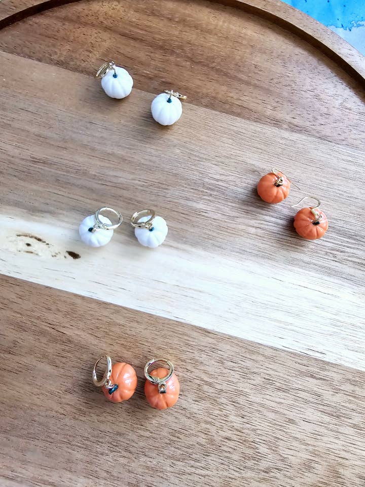Pumpkin mini dangles for wholesale by Beckys Creations