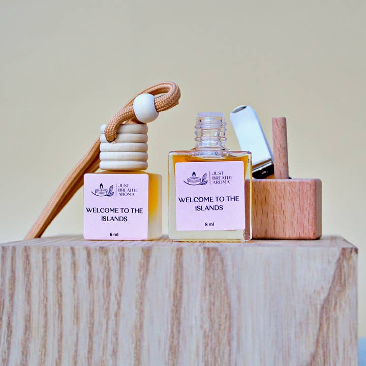 welcome to the islands car diffuser | air freshener for wholesale by Just Breathe Aroma