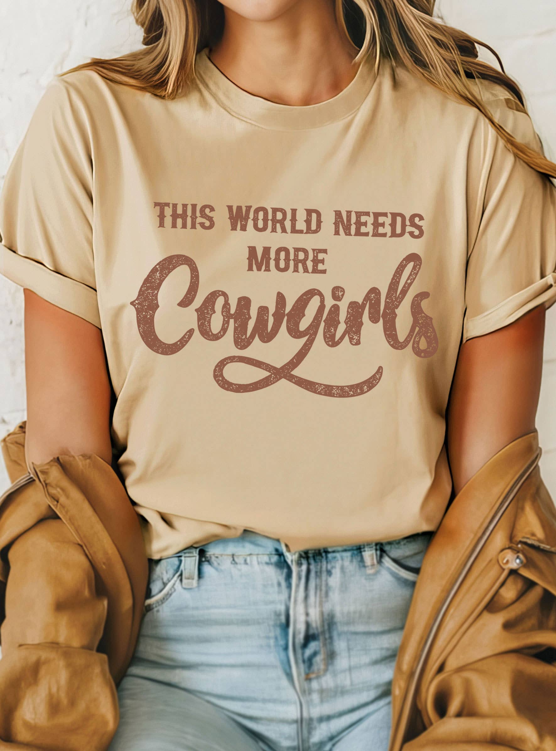 Rustee Clothing - Wholesale Screen Printed T-Shirt - Unisex - THIS WORLD NEEDS MORE COWGIRLS GRAPHIC TSHIRTS6
