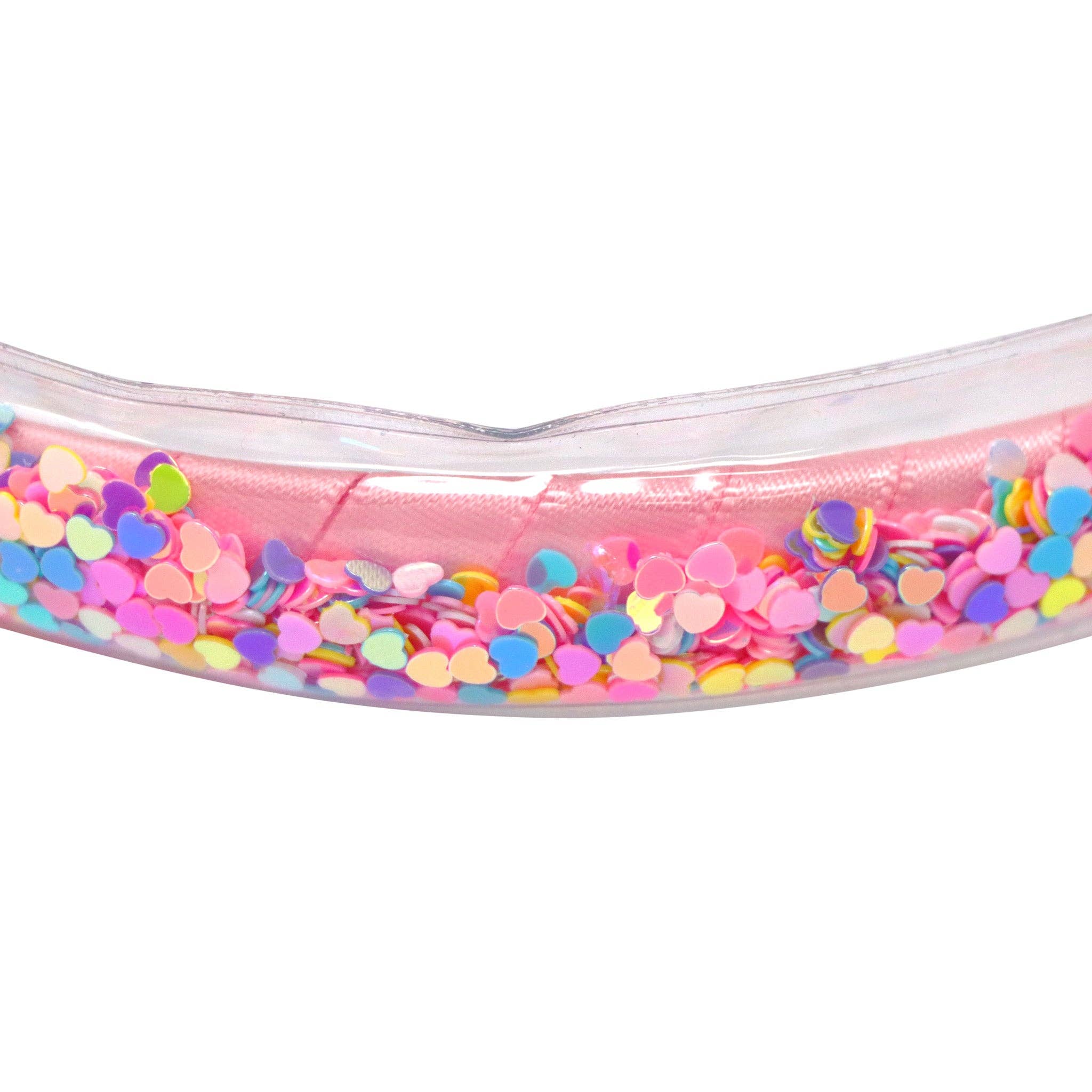 Pink Poppy - Wholesale Fashion Headband - Kids - Rainbow Hearts Glitter Headband - (Pack Size: 6)1