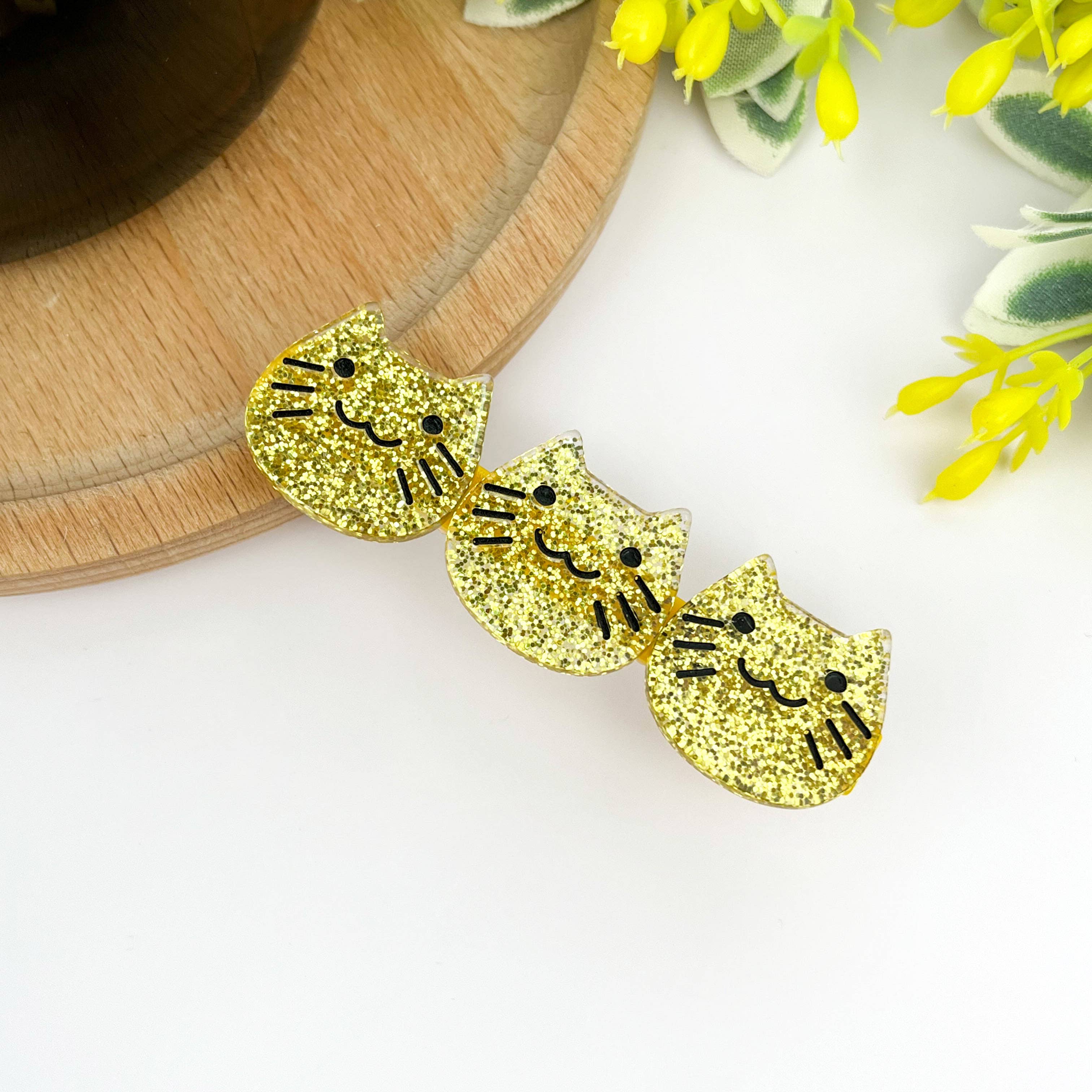 TheDivaSoap - Wholesale Hair Clip - Women's - Acetate Three Kittens Duckbill Clip, Cute Cat Hair Clip7