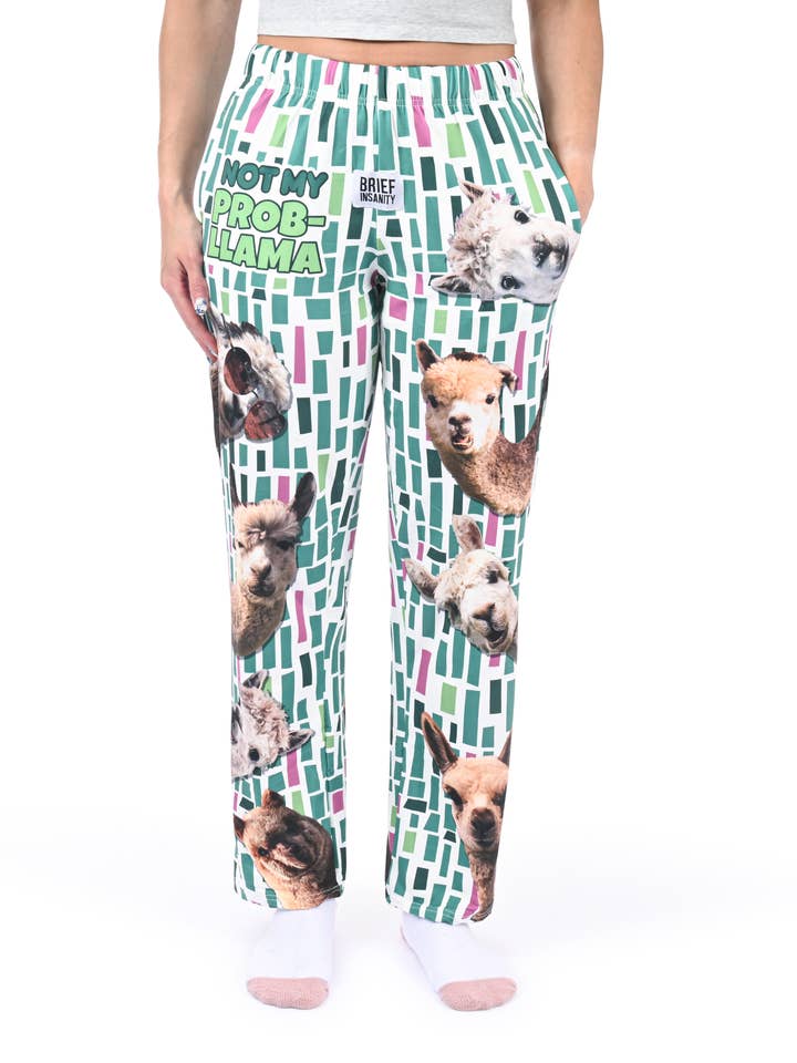 Not My Prob-Llama Pajama Pants for wholesale by BRIEF INSANITY